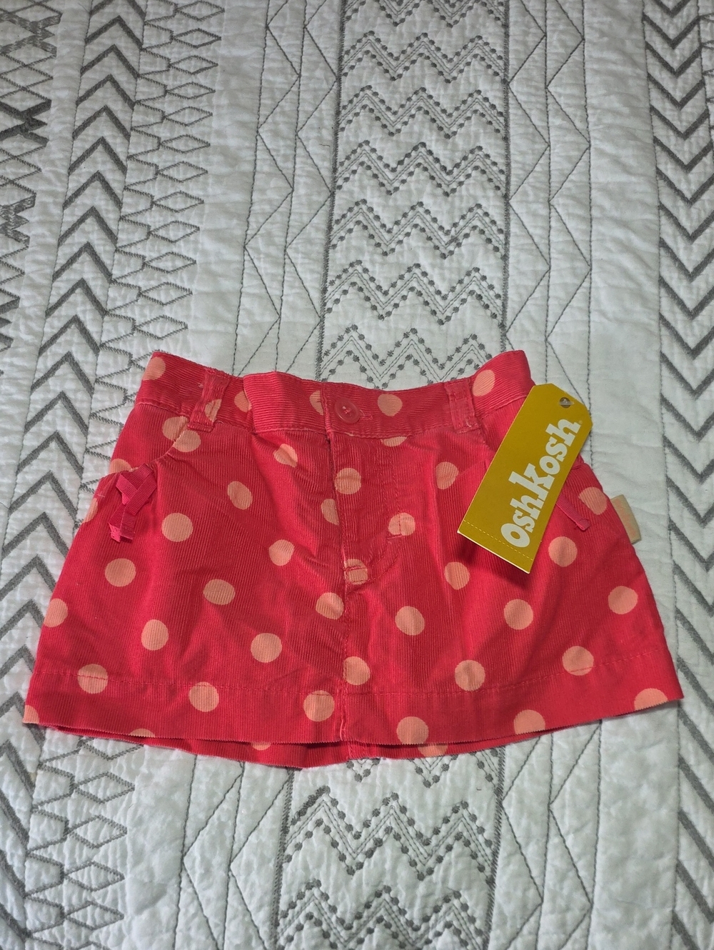 OshKosh Coral Pink Polka Dot Skort